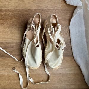 Soda Cream Lace-Up Espadrilles